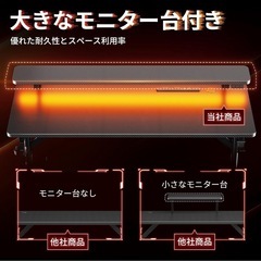 ゲーミングデスク　パソコンデスクワークの画像