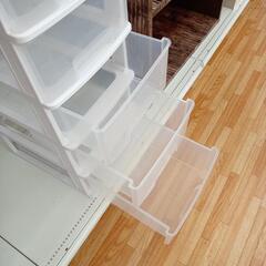 【リユースのサカイ八街店】★ジモティ割あり★ 5段衣装ケース　ホワイト　クリーニング済　YJ7316の画像