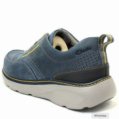 クラークス Clarks スニーカー 靴 革靴 カジュアルシューズ Charton Mix 本革 レザー ネイビー メンズ ブランド 男性向け 人気 新品 未使用の画像
