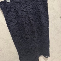 ZARA レース 膝丈スカート ネイビー サイズSの画像