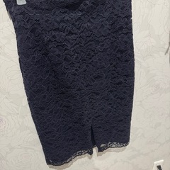ZARA レース 膝丈スカート ネイビー サイズSの画像