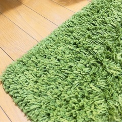 【廃盤品】IKEA HAMPEN 緑色ラグ・カーペットです。 の画像