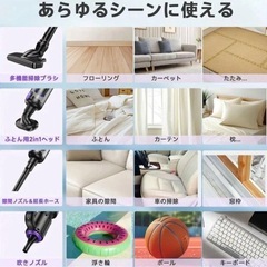 ★新品未使用★掃除機 コードレス 25000pa超強力吸引 充電式 6WAY LEDライト付の画像