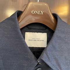 GREEN LABEL RELAXING ネイビー トレンチコート Lサイズの画像