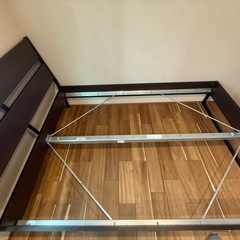 【未使用】IKEYA ダブルベッド TRYSIL（マットレス付※こちらも未使用品）の画像