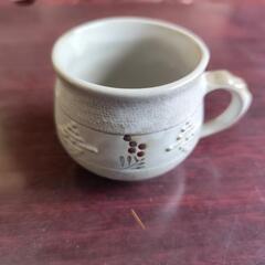 ナチュラル陶器カップ＆ソーサー 4セットの画像
