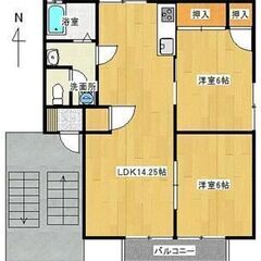 🏠宇都宮市石井町🏠陽東近隣の2LDK物件が家賃5.5万！☆★敷金...