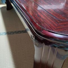 さしあげます　昭和　家具調こたつ　こたつ布団付き　キズありの画像
