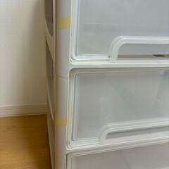 [少し汚れあり]　３段収納ボックスの画像