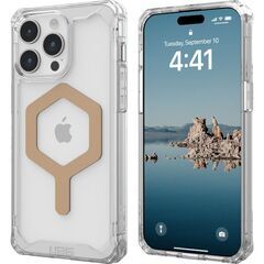 【アウトレット】 UAG-IPH23LA-YMS-I/G iPhone15 Pro Max用 Magsafe対応 PLYOケース アイス/ゴールド 国内正規代理店品 アイフォン Apple アップル URBAN ARMOR GEAR 耐衝撃 吸収 耐久性 丈夫 頑丈の画像