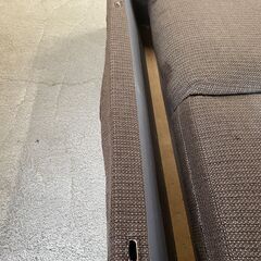 【大特価】二人掛けソファー ワイド ブラウン系 背もたれ取り外し可能 早い者勝ち 引取歓迎 配送OKの画像