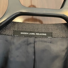 GREEN LABEL RELAXING グレー チェック柄 上下スーツの画像