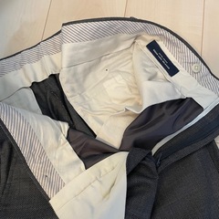 GREEN LABEL RELAXING グレー チェック柄 上下スーツの画像