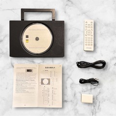 CDプレーヤー 卓上 Bluetooth送受信対応 充電可能 スピーカー内蔵の画像