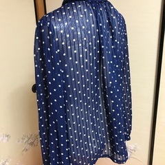 濃紺　ドット　リボン(取り出し可)  透けますの画像