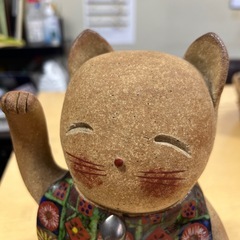 益子焼き　ねこ置物　マリさん作　85046の画像