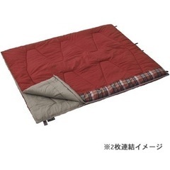 【美品、新品】ロゴス　シュラフ寝袋　2個セット　丸洗い、連結可能の画像