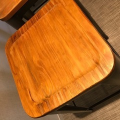 バースツール　木製天板　黒の画像