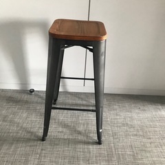 バースツール　木製天板　黒の画像