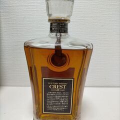 【糸島市内 送料無料】【未開栓】 Suntory CREST 12年 ウイスキー 　250812-12Yの画像