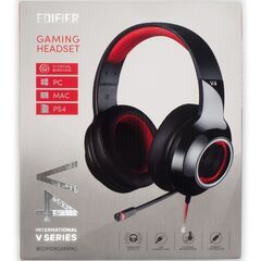 【アウトレット】 ED-V4RD Edifier プロゲーミング用ハイスペック ゲーミングヘッドセット V4 レッド 7.1ch ヘッドホン フレキシブルマイク USB接続 リモコン 長時間配信 有線 軽量 高音質の画像