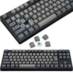 【アウトレット】 IK-CD87-G/BL-BK iKBC テンキーレス メカニカルキーボード 有線 日本語JIS配列 青軸 ブラック ホットスワップ CherryMX互換 Windows Mac テンキー無し 作業用 タイピング コーディングの画像