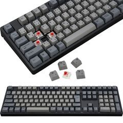【アウトレット】 IK-CD108-G/RD-BK iKBC テンキー付き メカニカルキーボード 有線 日本語JIS配列 赤軸 ブラック ホットスワップ CherryMX互換 Windows Mac テンキーあり 作業用 タイピング コーディングの画像