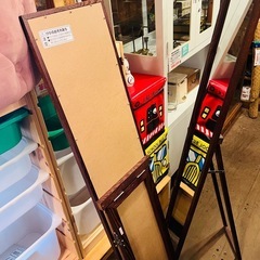 【武蔵小山店】木製フレーム スタンドミラー 自立 全身鏡 Wooden Frame Stand Mirror Freestanding Full Length Mirror 【在庫複数あり】 の画像