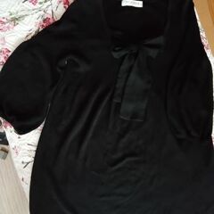 wigwag  リボン付きリブニット　五分袖の画像
