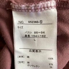 Lサイズ　長袖Tシャツの画像