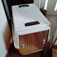 犬小屋工房K ペットケージ 中古 カーテン付き 犬用 収納便利