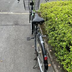 自転車　No.381　ブラック　27インチ　シティサイクル　6段切替　LEDオートライト　【リサイクルショップどりーむ天保山】の画像