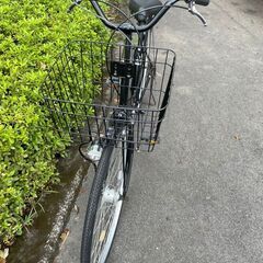 自転車　No.381　ブラック　27インチ　シティサイクル　6段切替　LEDオートライト　【リサイクルショップどりーむ天保山】の画像