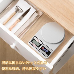 デジタルスケール 計量器 コーヒースケール 最大10kg計量 精密電子 はかり 高精度 コンパクト 軽量 デジタル はかり 風袋引き機能 単位変換 g/oz対応 LCDディスプレイ オートオフ 秤 測り 料理 調理 お菓子作り 幅広い用途 日本語説明書付きの画像