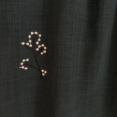 花柄　ブラウス　ディープグリーン　Ｌの画像