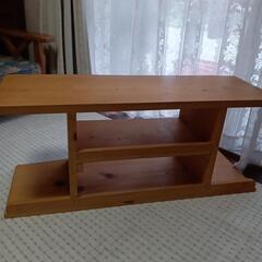 ひのき材を使った手作りテレビ台の画像