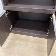 ★ジモティ割引あり★【リユースのサカイ野々市店】食器棚 茶  W(幅)59.5×D(奥行き)39.5×H(高さ)178cm ※クリーニング済みの画像
