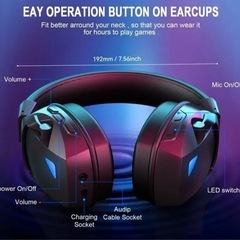 ゲーミング ヘッドセット 2.4G ワイヤレス 有線 低遅延 (35Ms) 長時間使用可能 RGB ゲーム Bluetoothの画像