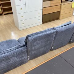 ★ジモティ割引あり★【リユースのサカイ野々市店】フロアソファー3人用　グレー W(幅)167×D(奥行き)80×H(高さ)65cm ※クリーニング済みの画像