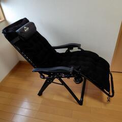 アウトドアリクライニングチェア☆ヘッドレスト★取り外し可能クッションマット＆ドリンクホルダー付き☆折りたたみ式収納★キャンプの画像