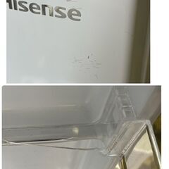 Hisense ハイセンス ノンフロン冷凍冷蔵庫 HR-B12C 2021年製 動作確認済 中古品　直接引取大歓迎‼　地域限定有料配送サービスあり‼の画像
