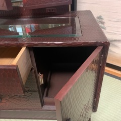 彫刻　鏡台　三面鏡の画像