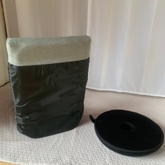 ニトリの座椅子とドーナツクッションの画像