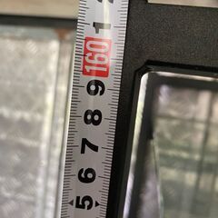 ガラス オープンシェルフ H162×W80×D36.5 黒 メーカー不明の画像
