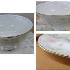 NARUMI/ナルミ パステルガーデン ボーンチャイナ 9点セット カップ＆ソーサー6客/ティーポット/シュガーポット/クリーマー 札幌 西野店の画像