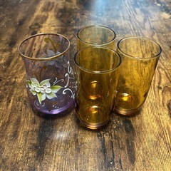 アンバー昭和レトロ　アデリアカラーグラス　ベネチアングラス