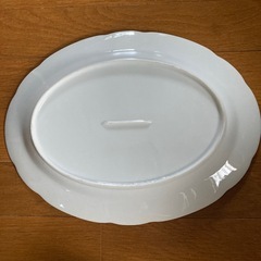 昭和レトロ調楕円大皿　新品未使用品の画像