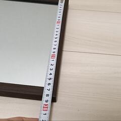 ニトリ 高さが調整可能なドア掛けミラー 幅28cm 高さ120cm(ダークブラウン)の画像