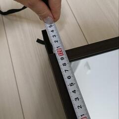 ニトリ 高さが調整可能なドア掛けミラー 幅28cm 高さ120cm(ダークブラウン)の画像