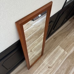 木製　ミラーの画像